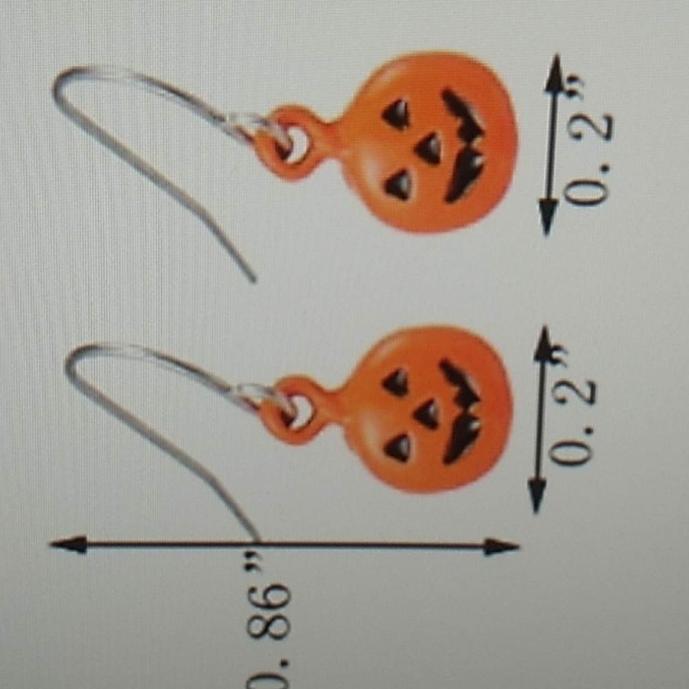 Pumpkin Orange & Black Halloween Earrings